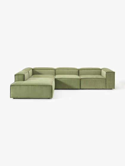 Westwing Collection Modulares XL-Ecksofa Lennon aus Cord Weihnachtsangebot