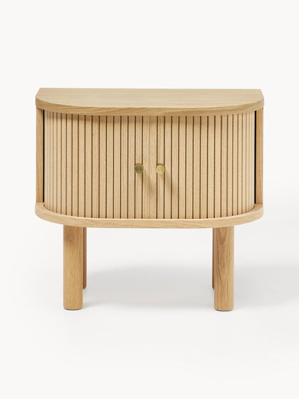 Westwing Collection Nachttisch Calary mit geriffelter Front Vatertagsangebot