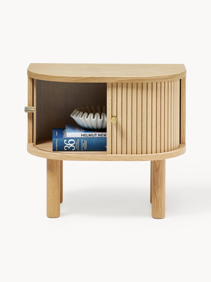 Westwing Collection Nachttisch Calary mit geriffelter Front Vatertagsangebot
