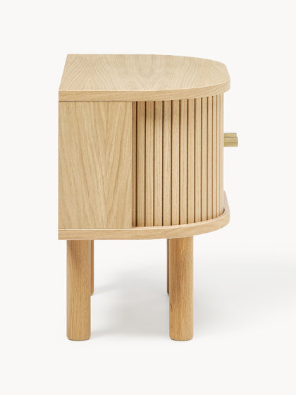 Westwing Collection Nachttisch Calary mit geriffelter Front Vatertagsangebot