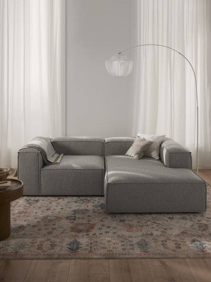 Westwing Collection Modulares Ecksofa Lennon aus Bouclé Lagerräumung