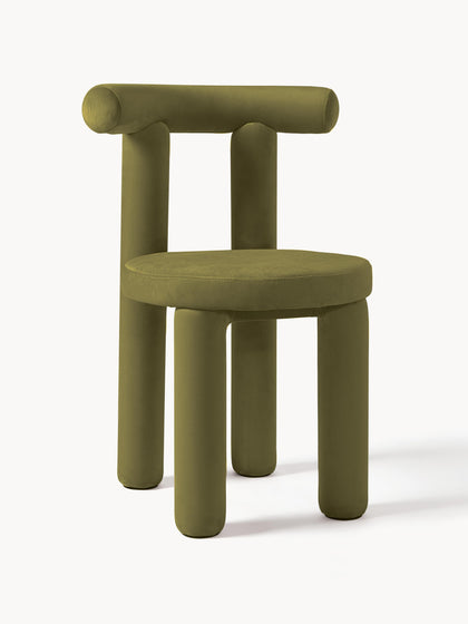 Westwing Collection Samt-Polsterstuhl Calan