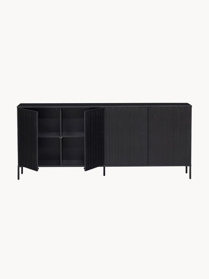 Westwing Collection Sideboard Avourio aus Kiefernholz mit geriffelter Front Zeitbegrenzte Promotion