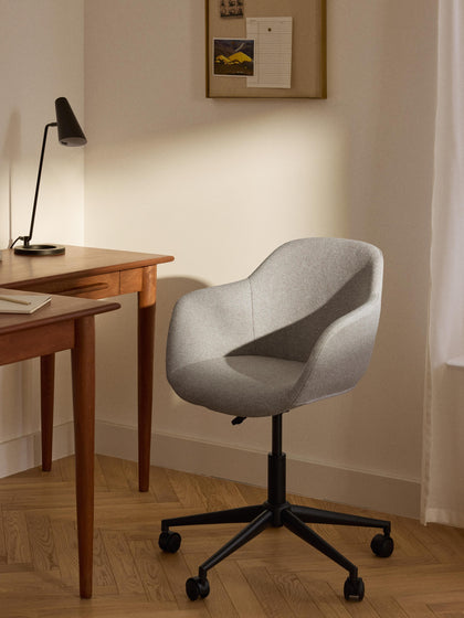Westwing Collection Polster-Schreibtischstuhl Fiji mit schmaler Sitzschale Bis zu 50% Rabatt