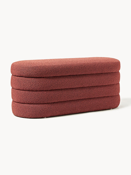 Westwing Collection Bouclé-Polsterbank Alto mit Stauraum Bis zu 65% Rabatt