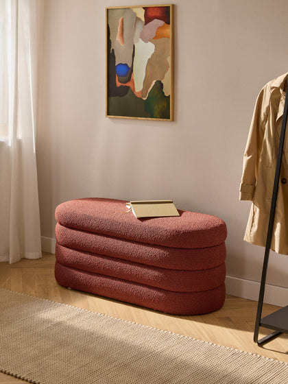 Westwing Collection Bouclé-Polsterbank Alto mit Stauraum Bis zu 65% Rabatt