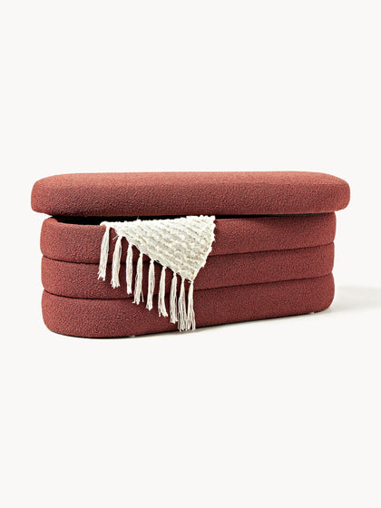 Westwing Collection Bouclé-Polsterbank Alto mit Stauraum Bis zu 65% Rabatt