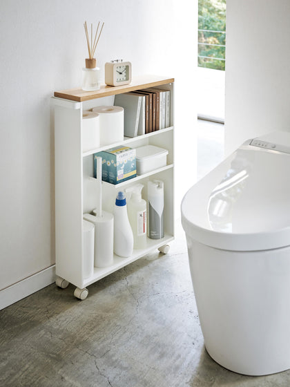 Westwing Collection Badregal Tower mit Rollen zollfrei