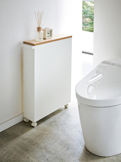Westwing Collection Badregal Tower mit Rollen zollfrei