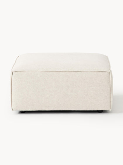Westwing Collection Sofa-Hocker Lennon aus Leinen-Mix 50% Rabatt für begrenzte Zeit