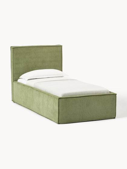 Westwing Collection Cord-Einzelbett Dream mit Stauraum