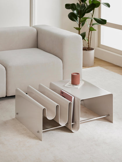 Westwing Collection Metall-Couchtisch Julia mit Zeitschriftenablage Outlet