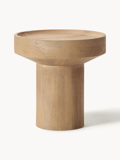 Westwing Collection Runder Beistelltisch Benno aus Mangoholz im Angebot