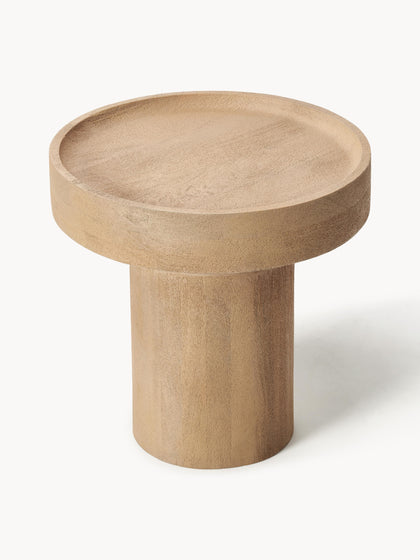 Westwing Collection Runder Beistelltisch Benno aus Mangoholz im Angebot