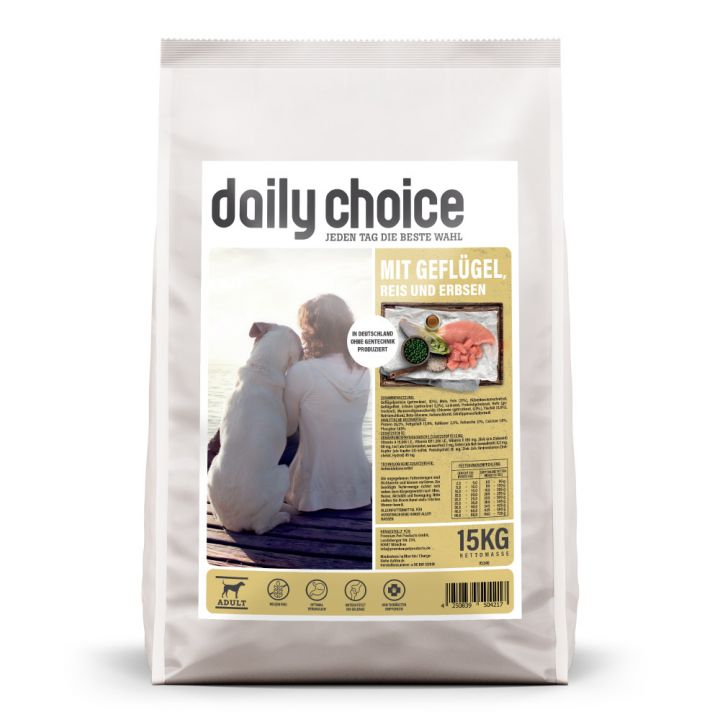 petspremium daily choice mit Geflügel Reis und Erbsen Basic Trockenfutter 15 kg petspremium daily choice mit Geflügel Reis und Erbsen Basic Trockenfutter 15 kg