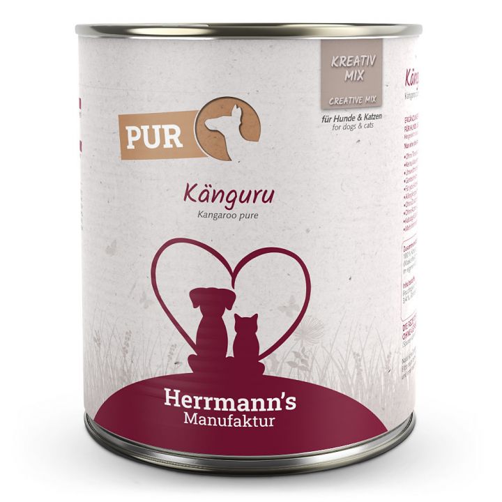petspremium Herrmann's Känguru Reinfleisch Kreativ-Mix Ergänzung Nassfutter 24 x 800 g petspremium Herrmann's Känguru Reinfleisch Kreativ-Mix Ergänzung Nassfutter 24 x 800 g