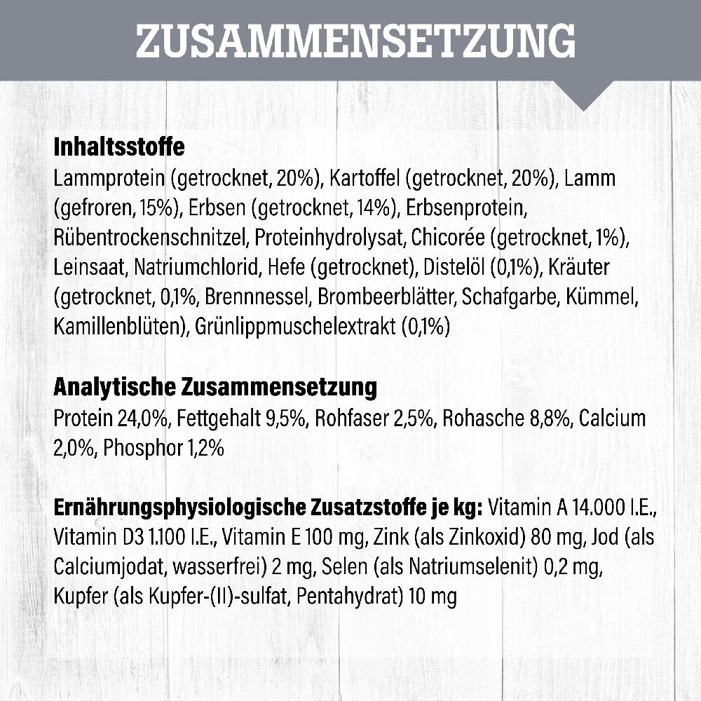 petspremium daily choice Lamm mit Kartoffeln und Erbsen Grainfree Trockenfutter 15 kg Sonderangebot der Fabrik