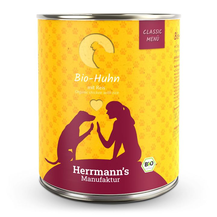 petspremium Herrmann's Bio-Huhn mit Reis Classic Nassfutter 12 x 800 g petspremium Herrmann's Bio-Huhn mit Reis Classic Nassfutter 12 x 800 g