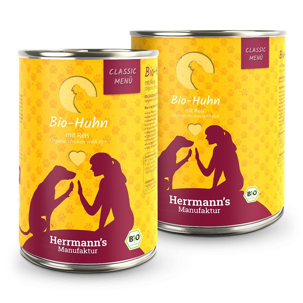 petspremium Herrmann's Bio-Huhn mit Reis Classic Nassfutter 12 x 800 g Discount Store für neue Produkte