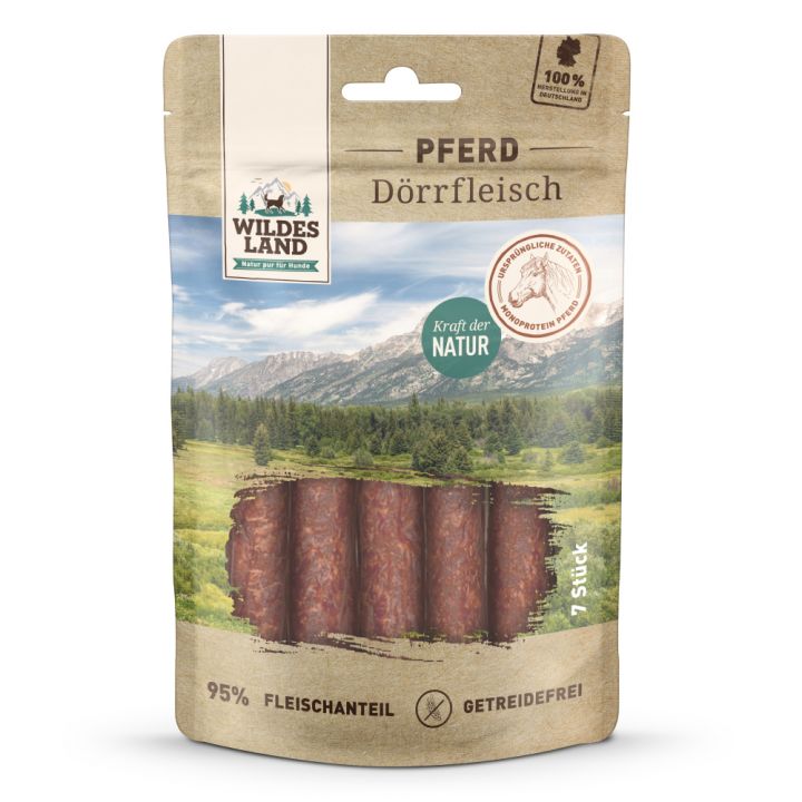petspremium Wildes Land Pferd Dörrfleisch Snack 7 Stück petspremium Wildes Land Pferd Dörrfleisch Snack 7 Stück