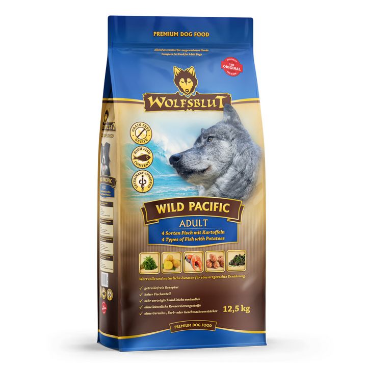 petspremium Wolfsblut Wild Pacific - Seefisch und Kartoffel Adult Trockenfutter 2 x 12 5 kg