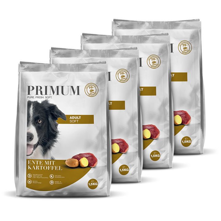 petspremium Primum Ente mit Kartoffel Soft Trockenfutter 4 x 1 5 kg
