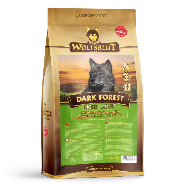 petspremium Wolfsblut Dark Forest - Wild und Süßkartoffel Light Trockenfutter 12 5 kg