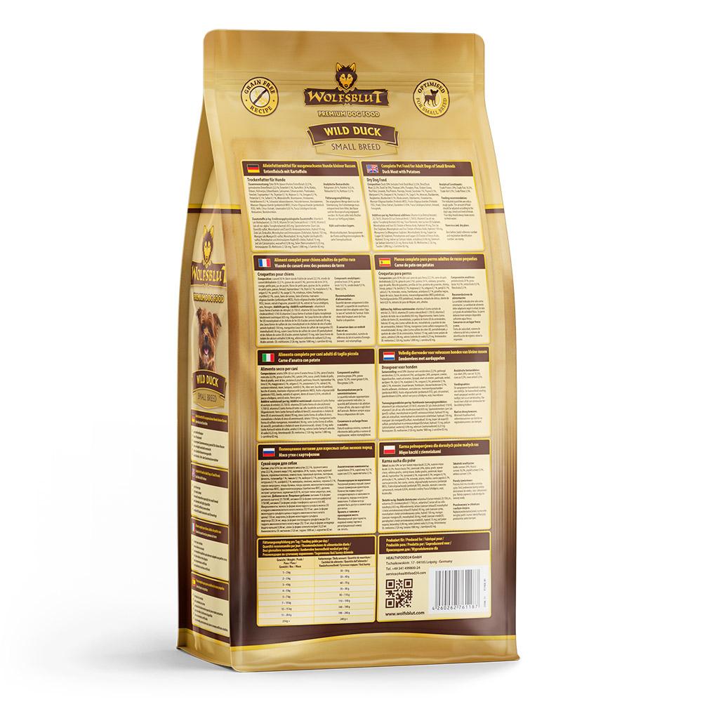 petspremium Wolfsblut Wild Duck - Ente und Kartoffel Small Breed Trockenfutter 2 kg Blitzverkäufe