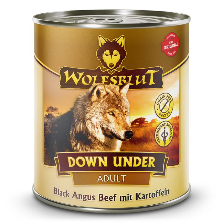 petspremium Wolfsblut Down Under - Black Angus Beef mit Kartoffeln Adult Nassfutter 6 x 800 g