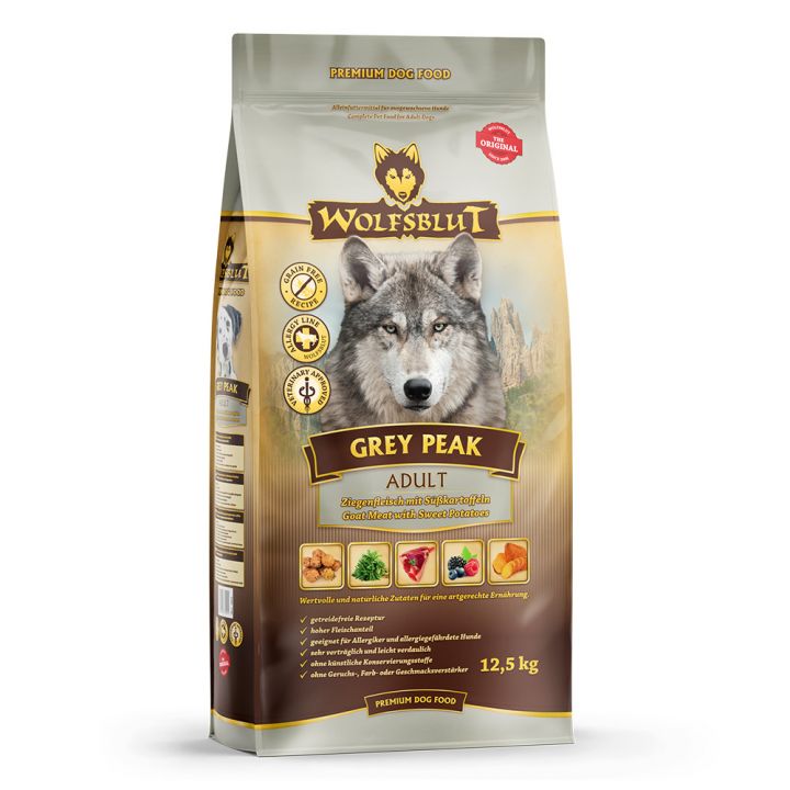petspremium Wolfsblut Grey Peak - Ziegenfleisch und Süßkartoffel Adult Trockenfutter 2 x 12 5 kg