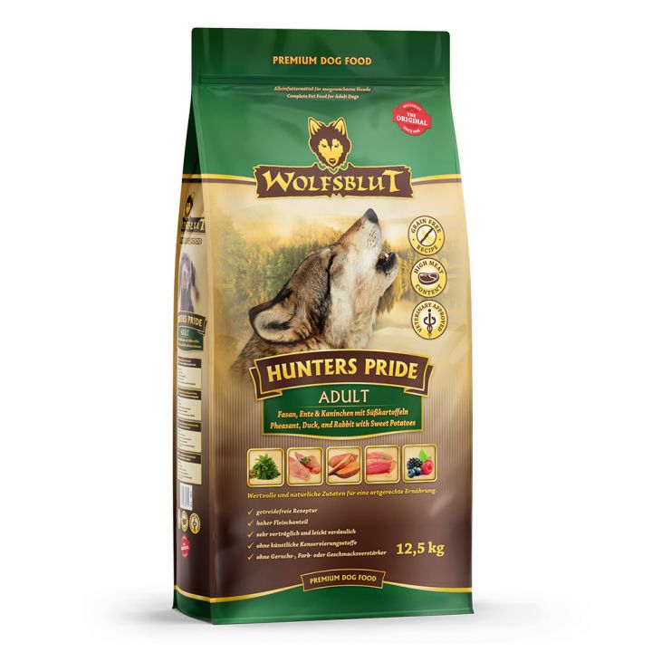petspremium Wolfsblut Hunters Pride - Fasan Ente und Kaninchen Adult Trockenfutter 2 x 12 5 kg