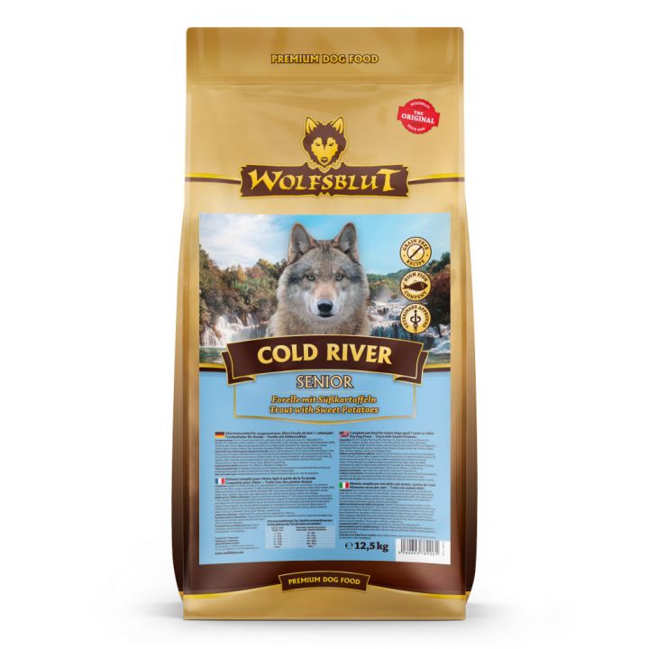 petspremium Wolfsblut Cold River - Forelle und Süßkartoffel Senior Trockenfutter 2 x 12 5 kg