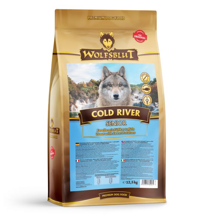 petspremium Wolfsblut Cold River - Forelle und Süßkartoffel Senior Trockenfutter 12 5 kg