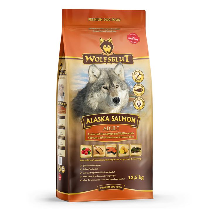 petspremium Wolfsblut Alaska Salmon - Lachs und Kartoffeln Adult Trockenfutter 12 5 kg