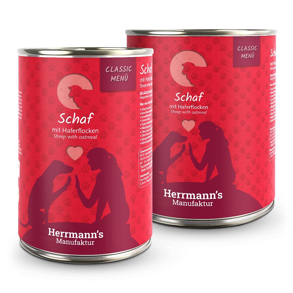 petspremium Herrmann's Schaf mit Haferflocken Classic Nassfutter 48 x 400 g 2025