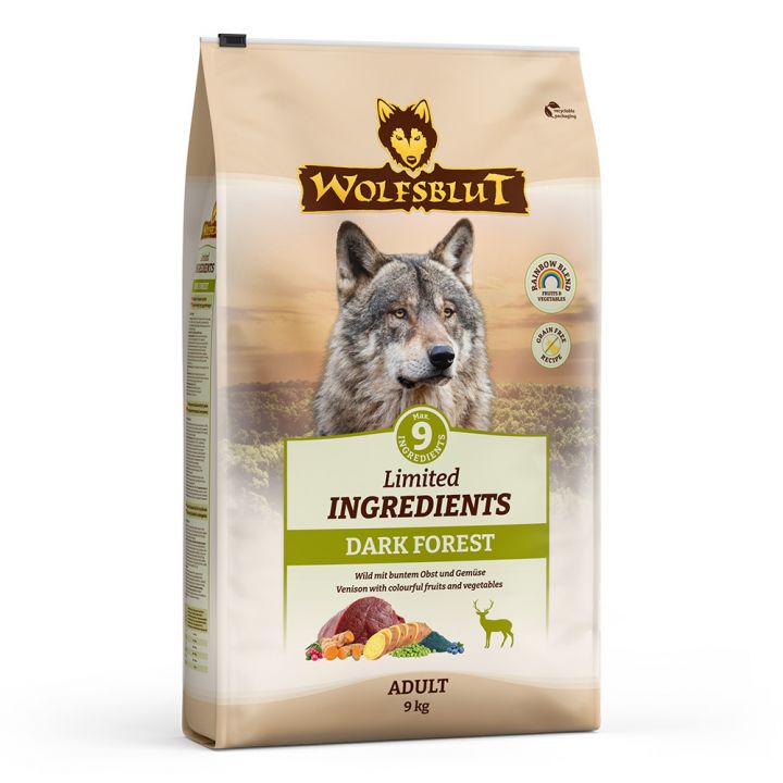 petspremium Wolfsblut Limited Ingredients Dark Forest - Wild und Süßkartoffel Adult Trockenfutter 9 kg