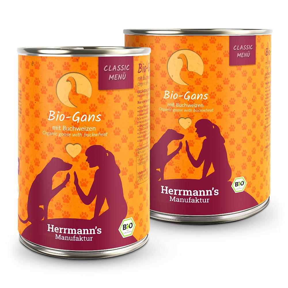 petspremium Herrmann's Bio-Gans mit Buchweizen Classic Nassfutter 48 x 400 g Meist gekauft