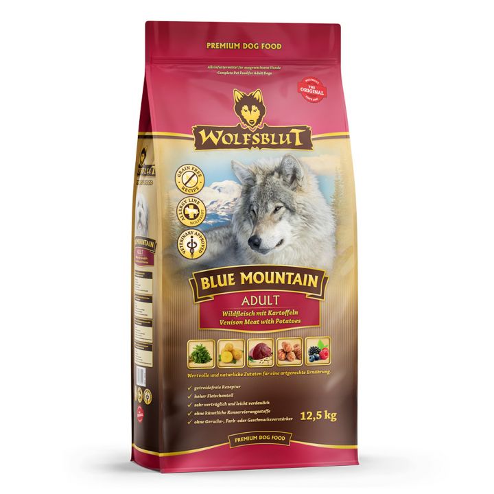 petspremium Wolfsblut Blue Mountain - Wildfleisch mit Kartoffeln Adult Trockenfutter 12 5 kg