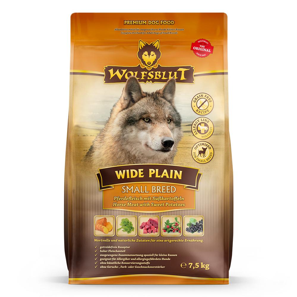 petspremium Wolfsblut Wide Plain - Pferdefleisch und Süßkartoffel Small Breed Trockenfutter 2 x 7 5 kg Jubiläumsangebot
