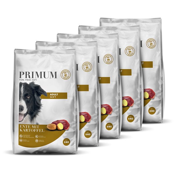 petspremium Primum Ente mit Kartoffel Soft Trockenfutter 5 x 5 kg