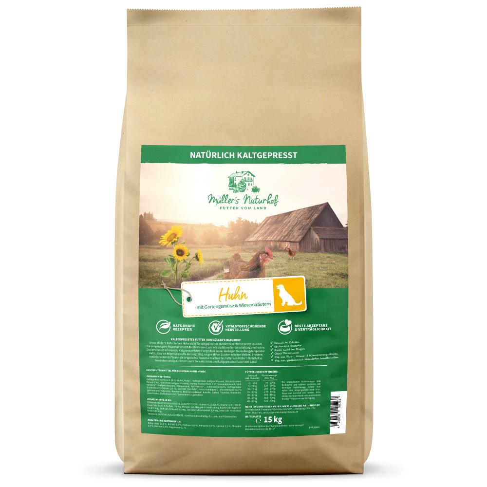 petspremium Müller’s Naturhof Huhn Traditionell Trockenfutter 2 x 15 kg Letzte 3 Tage
