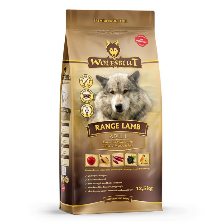 petspremium Wolfsblut Range Lamb - Lamm und Vollkornreis Adult Trockenfutter 2 x 12 5 kg