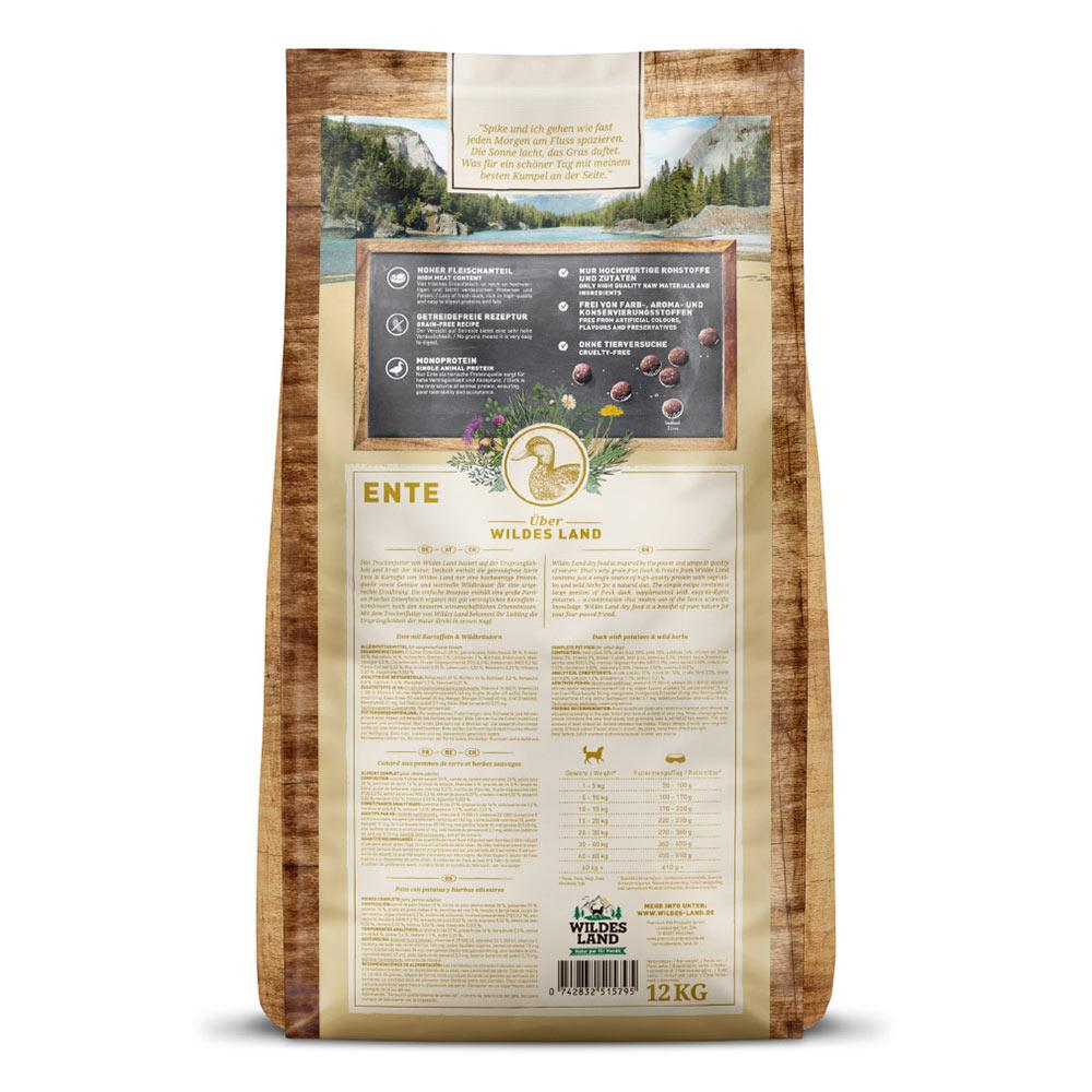 petspremium Wildes Land Ente mit Kartoffeln und Wildkräutern Classic Adult Trockenfutter 2 x 12 kg Super Rabatt