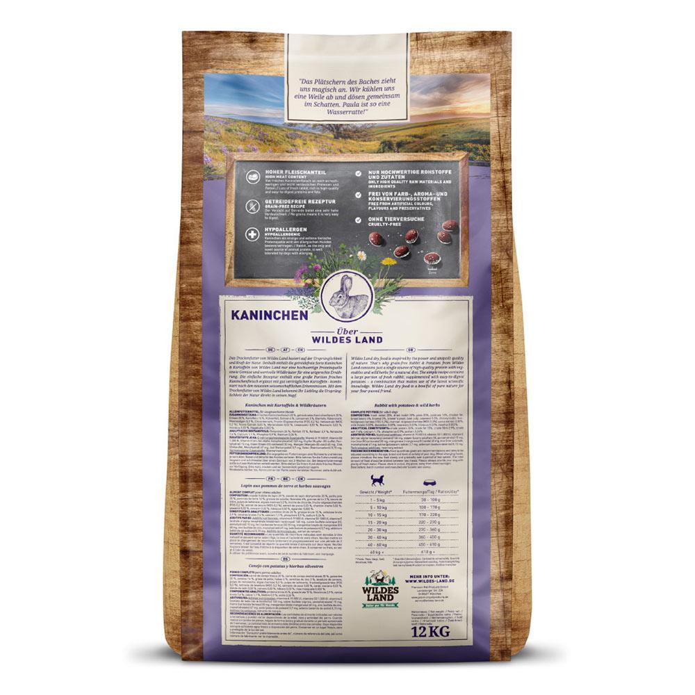 petspremium Wildes Land Kaninchen mit Kartoffeln und Wildkräutern Classic Adult Trockenfutter 2 x 12 kg 50% Rabatt mit kostenlosem Versand