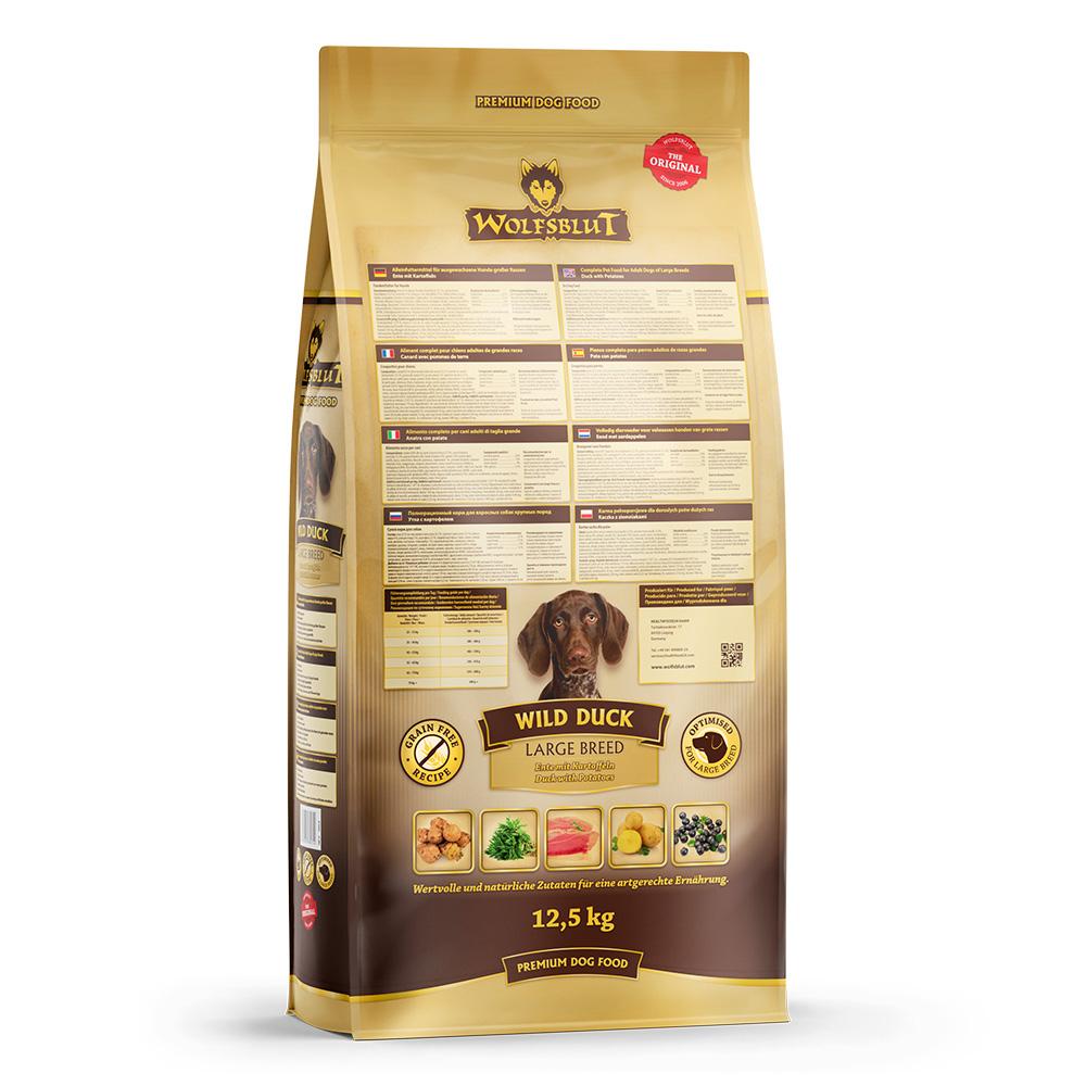 petspremium Wolfsblut Wild Duck - Ente und Kartoffel Large Breed Trockenfutter 12 5 kg Begrenzt auf 3 Tage