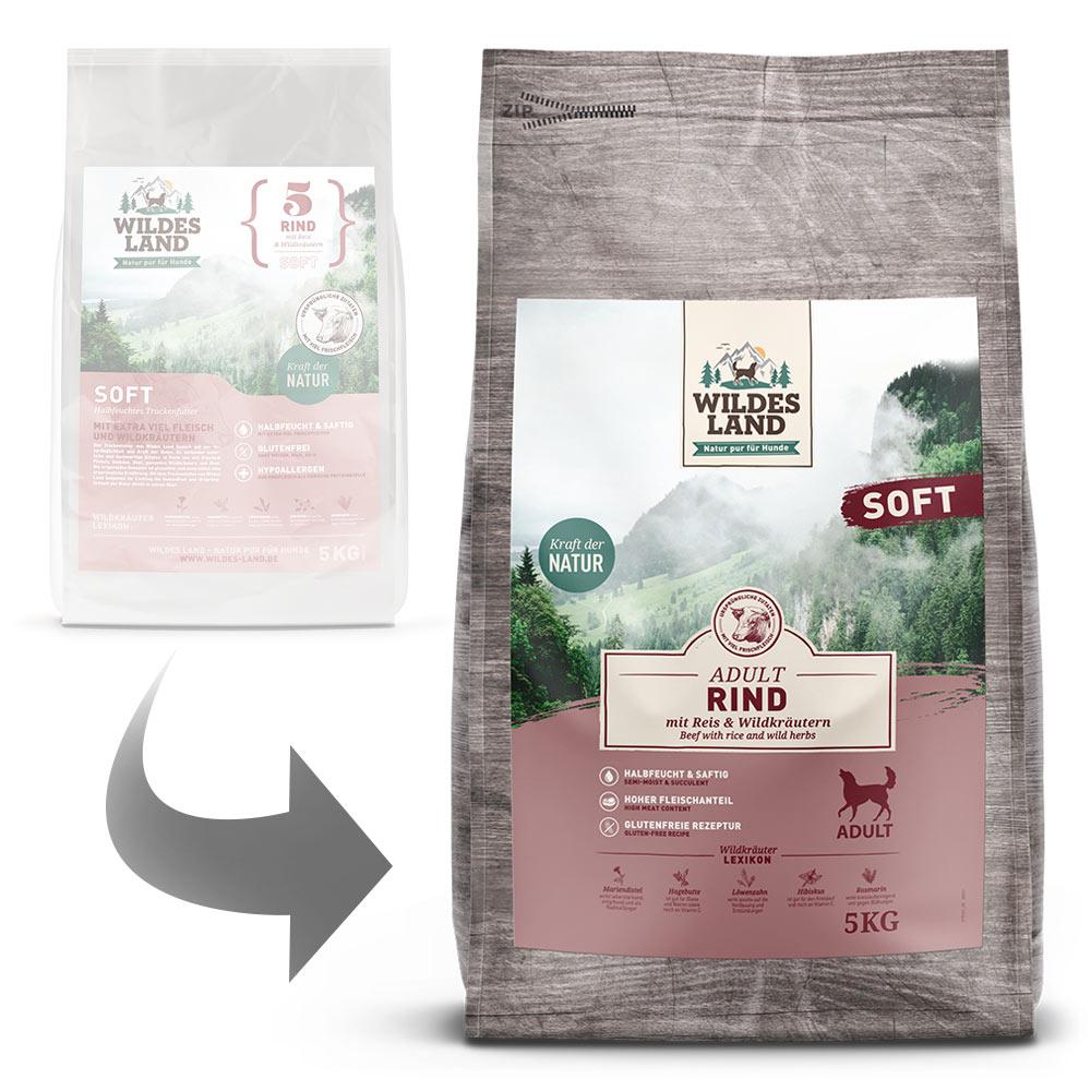 petspremium Wildes Land Rind mit Reis und Wildkräutern Soft Adult Trockenfutter 3 x 5 kg zollfrei