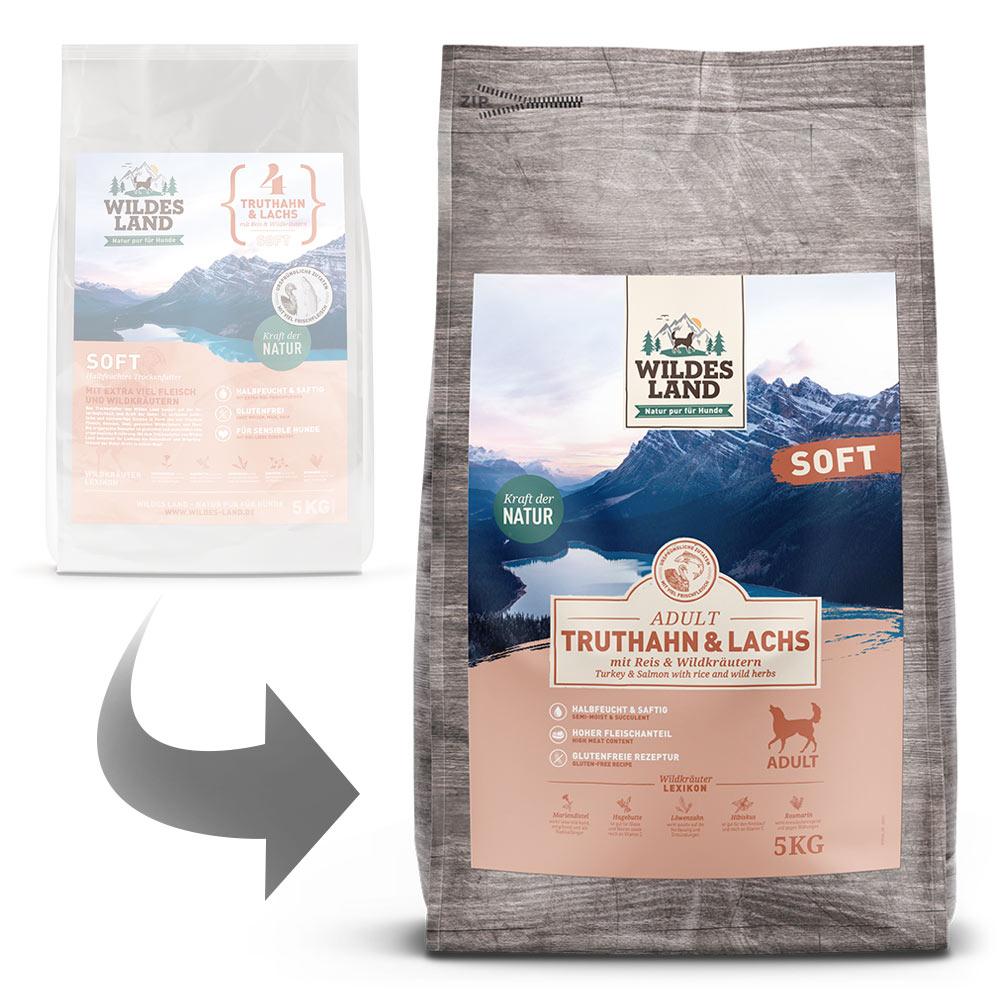 petspremium Wildes Land Truthahn und Lachs mit Reis und Wildkräutern Soft Adult Trockenfutter 3 x 5 kg Fabrikpreis