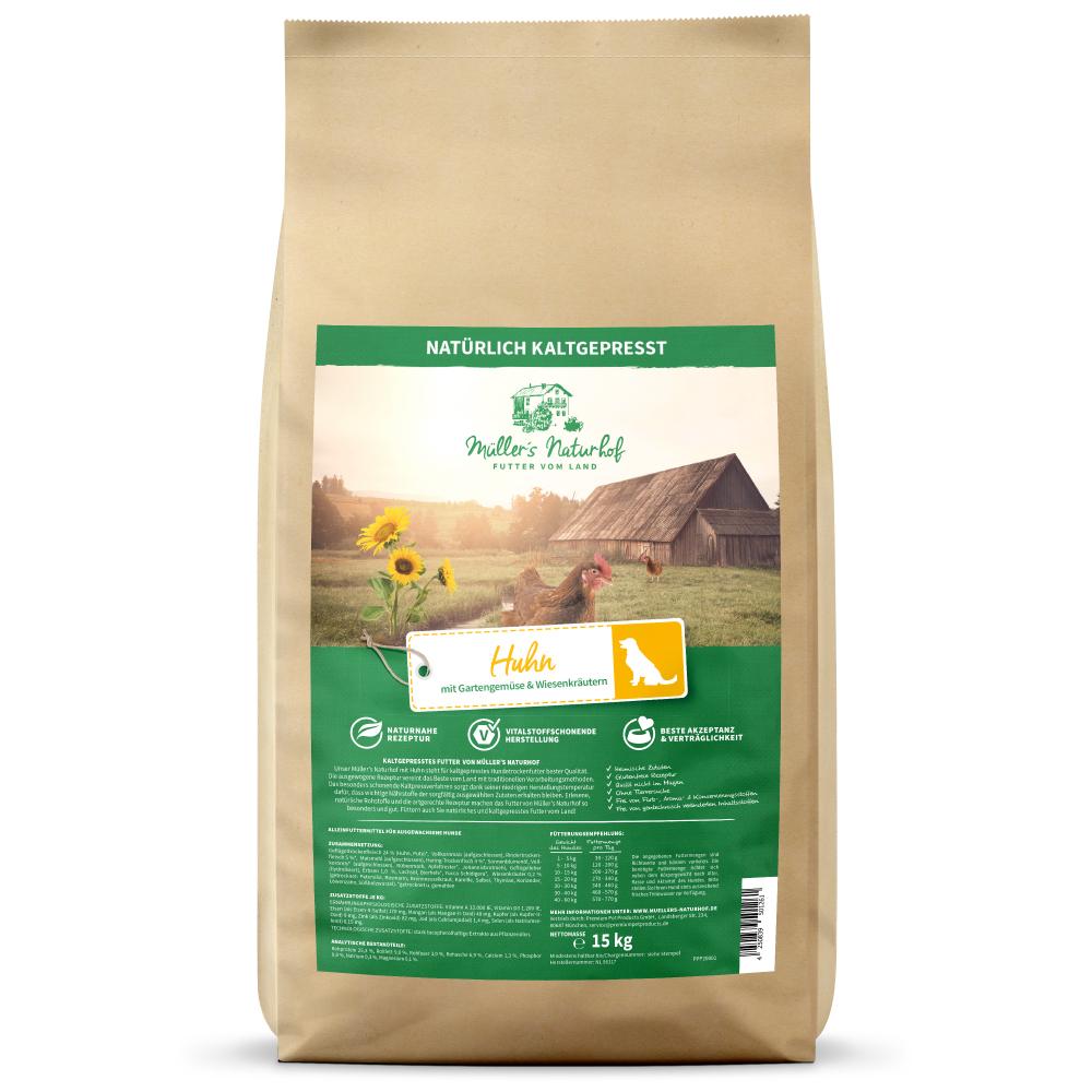 petspremium Müller’s Naturhof Huhn Traditionell Trockenfutter 15 kg Muttertagsangebot