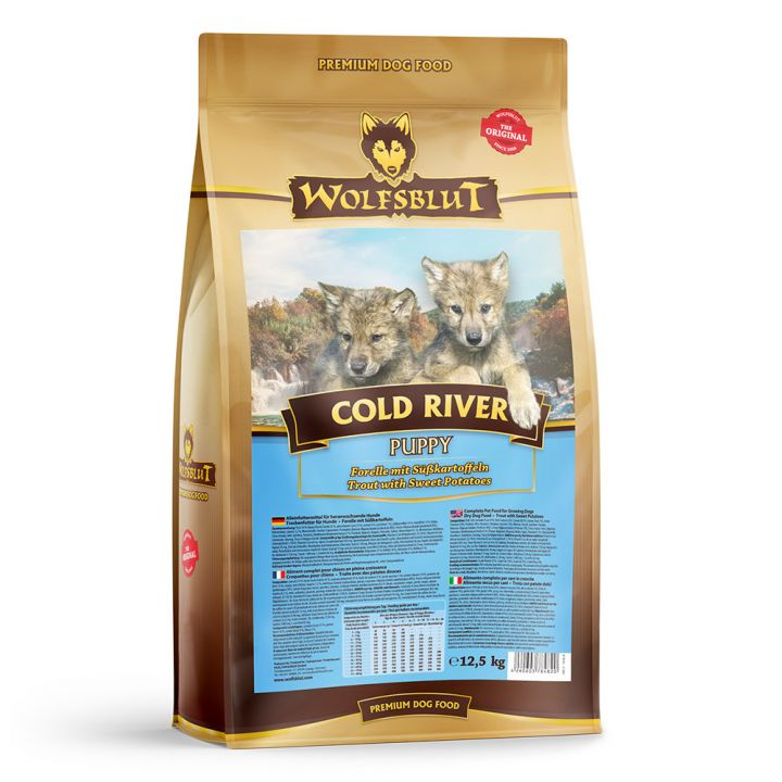 petspremium Wolfsblut Cold River - Forelle und Süßkartoffel Puppy Trockenfutter 2 x 12 5 kg