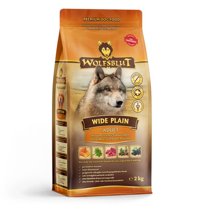petspremium Wolfsblut Wide Plain - Pferdefleisch und Süßkartoffel Adult Trockenfutter 3 x 2 kg